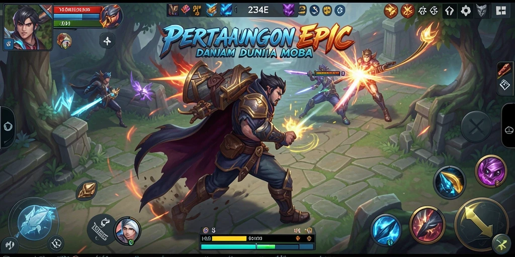Gameplay seru di arena pertempuran 234E.