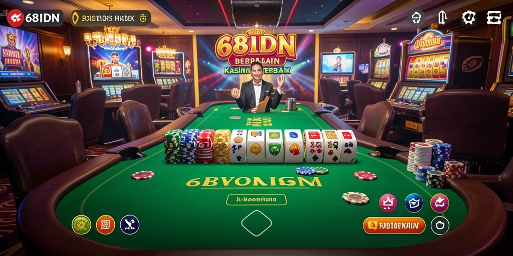 Screenshot utama 68IDN menampilkan gameplay Kasino yang seru.