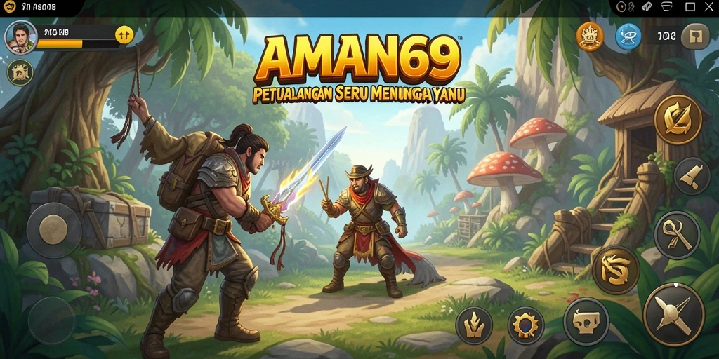 Tampilan gameplay dari AMAN69 yang menarik dan penuh petualangan.