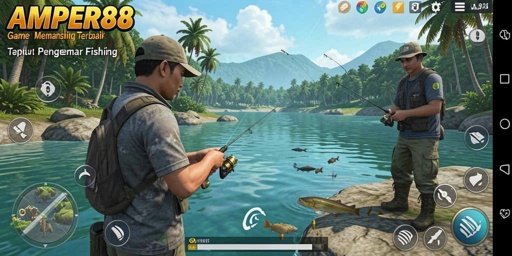 Tampilan gameplay AMPER88 dengan pengalaman memancing yang mendebarkan.