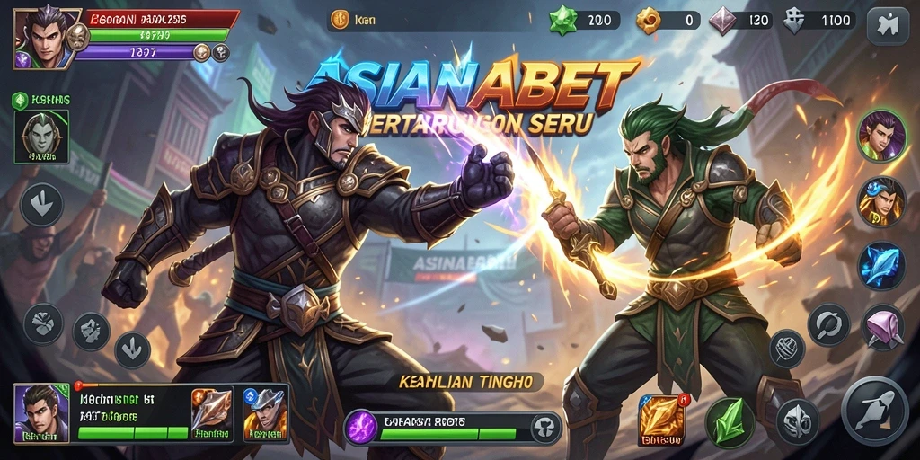 Tampilan gameplay dinamis dalam ASIANABET dengan pertarungan seru.