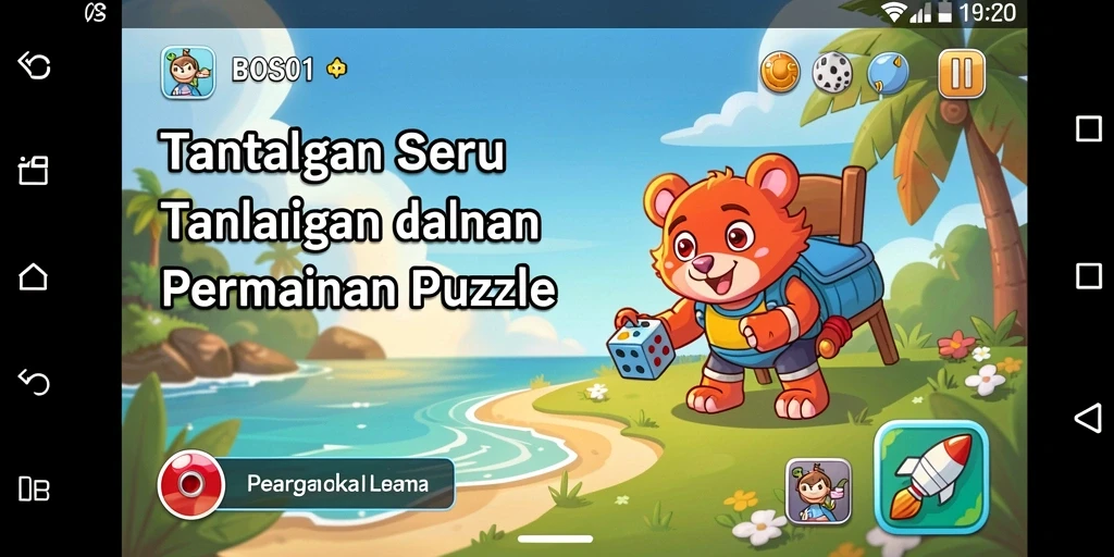 Tampilan gameplay nyata dari BOS01, menampilkan teka-teki yang menarik dan menantang.