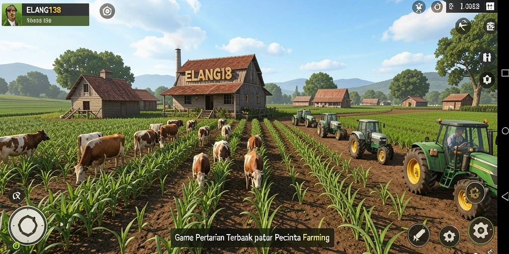 Screenshot gameplay ELANG138 menampilkan pengalaman bertani yang seru.