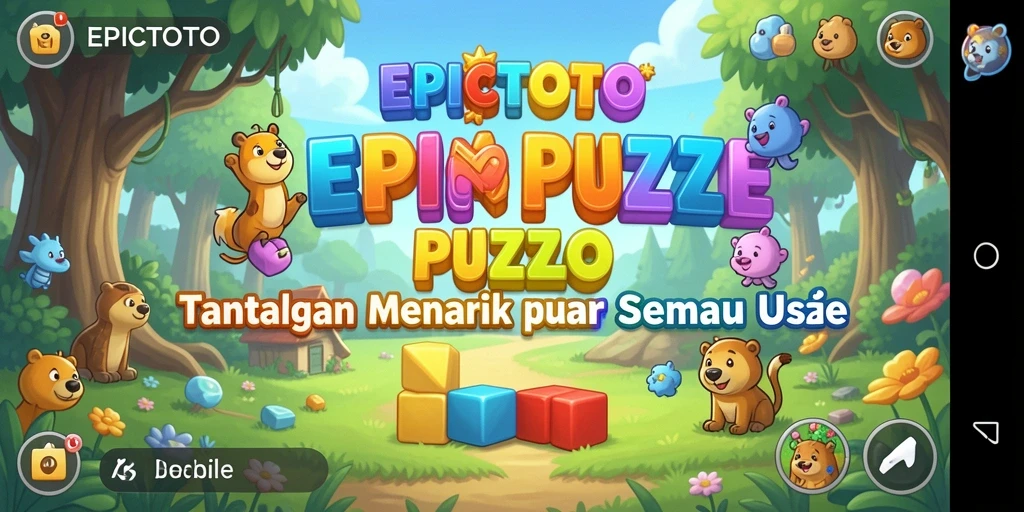 Tampilan gameplay EPICTOTO yang menarik dan berwarna-warni.