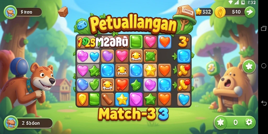 Tampilan gameplay F32 yang seru dan penuh warna.
