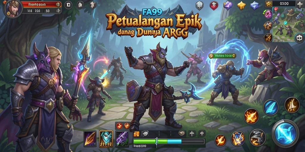 Tampilan gameplay ARPG yang menegangkan di dalam FA99.