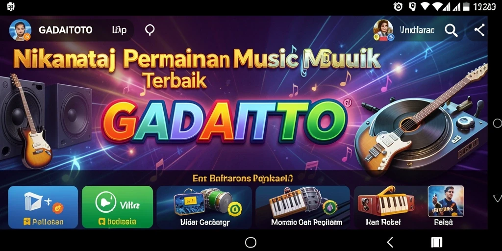 Screenshot utama GADAITOTO menampilkan gameplay menarik saat bermain musik.