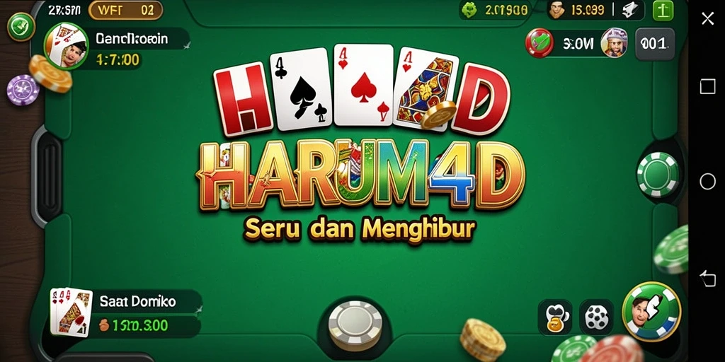 Screenshot gameplay HARUM4D yang menunjukkan aksi seru dalam permainan Domino.
