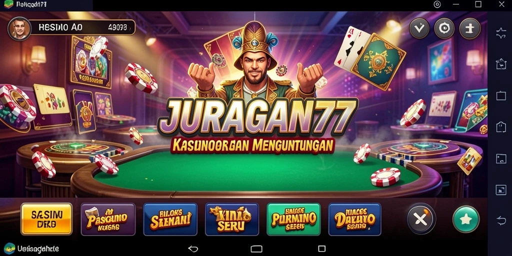 Gameplay seru dan menarik dari JURAGAN77 dalam suasana kasino.