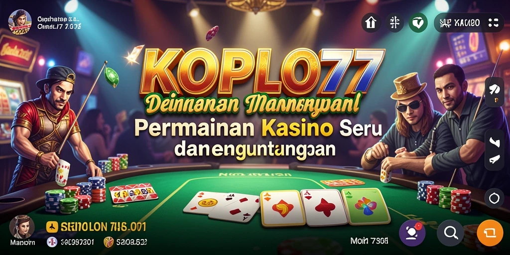 Screenshot gameplay KOPLO77 menampilkan suasana kasino yang mengasyikkan.