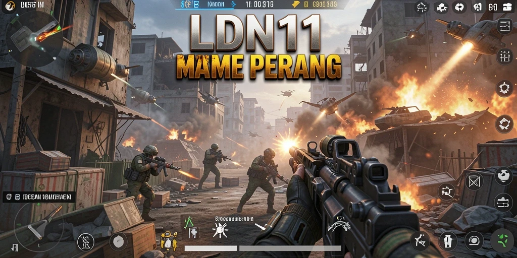 Tangkapan layar dari atmosfer intens permainan LDN11 yang penuh aksi.