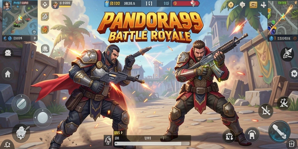 Tampilan gameplay seru PANDORA99 dalam suasana Battle Royale.
