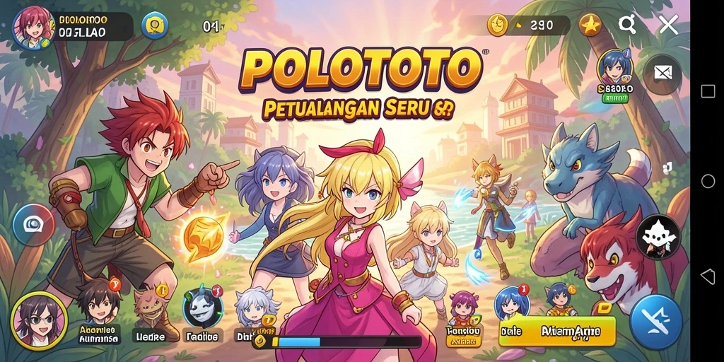 Tampilan gameplay seru dalam dunia anime yang memikat.