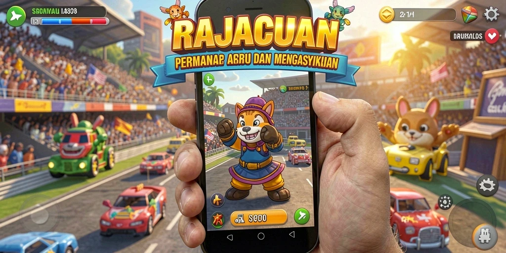 Tangkapan layar menunjukkan aksi seru gameplay RAJACUAN.