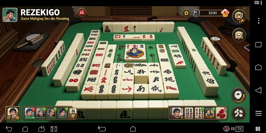 Screenshot gameplay REZEKIGO yang menampilkan tantangan Mahjong.