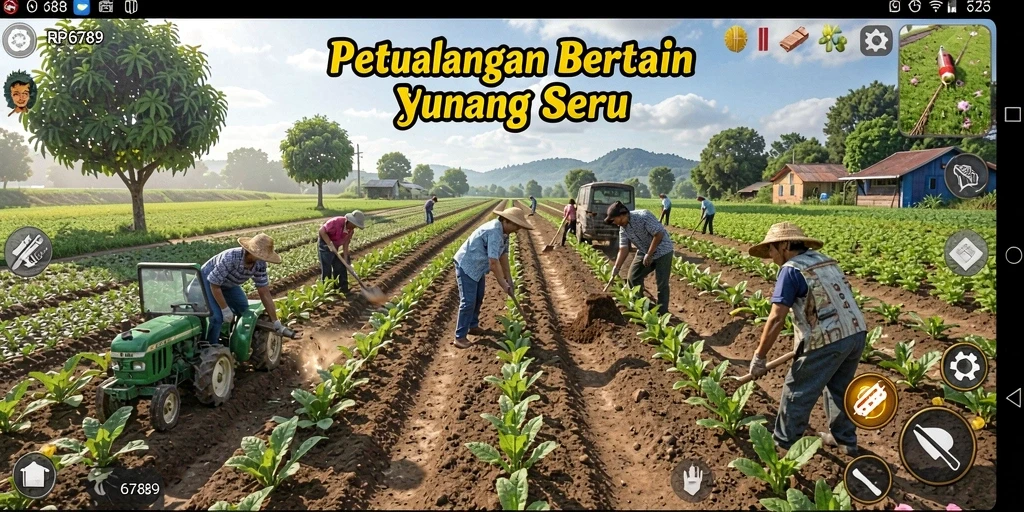 Tampilan gameplay RP6789 yang menarik dan interaktif dalam bertani.