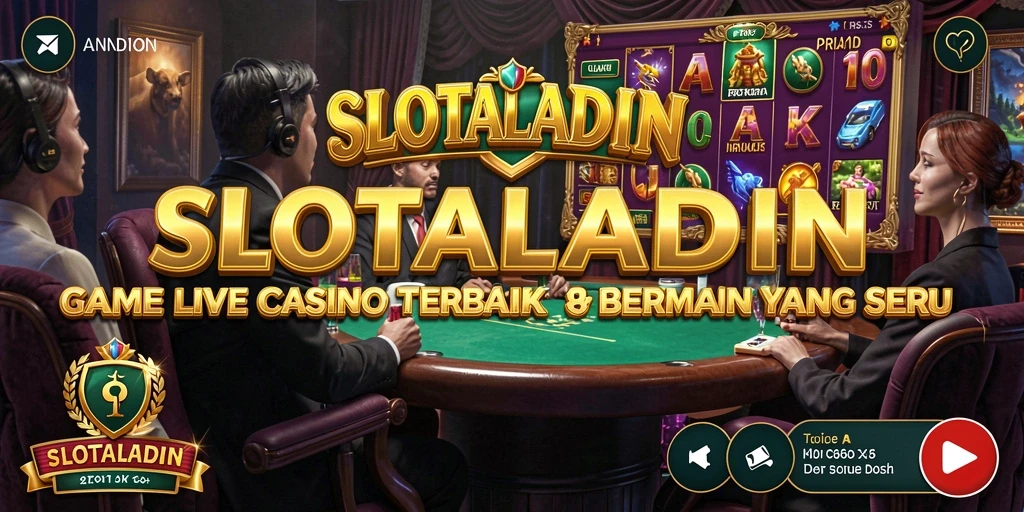 Screenshot menunjukkan dealer langsung yang melayani permainan slot dengan antusiasme tinggi.