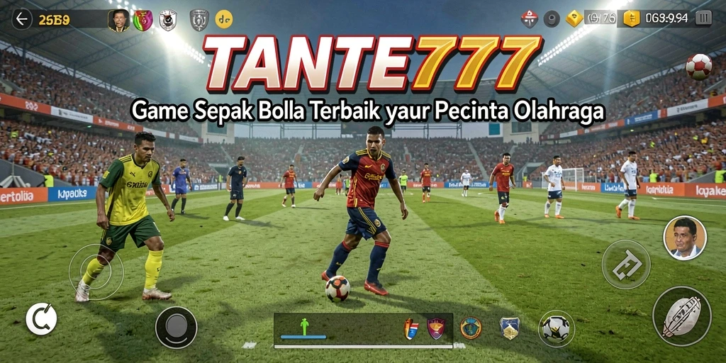 Tampilan menarik dari gameplay TANTE777 yang penuh aksi sepak bola.