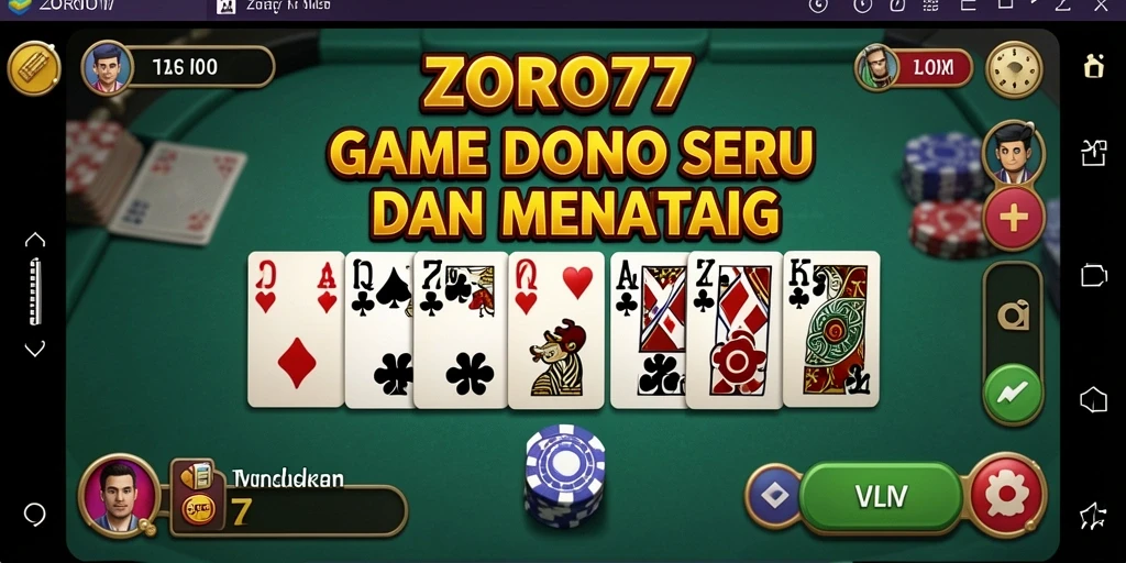 Tampilan gameplay seru dalam ZORO77 dengan banyak pemain aktif.