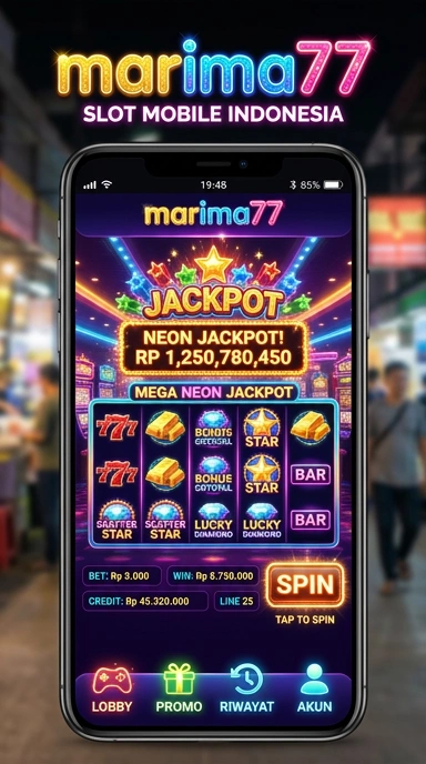 Antarmuka pengguna marima77 yang mudah dinavigasi.
